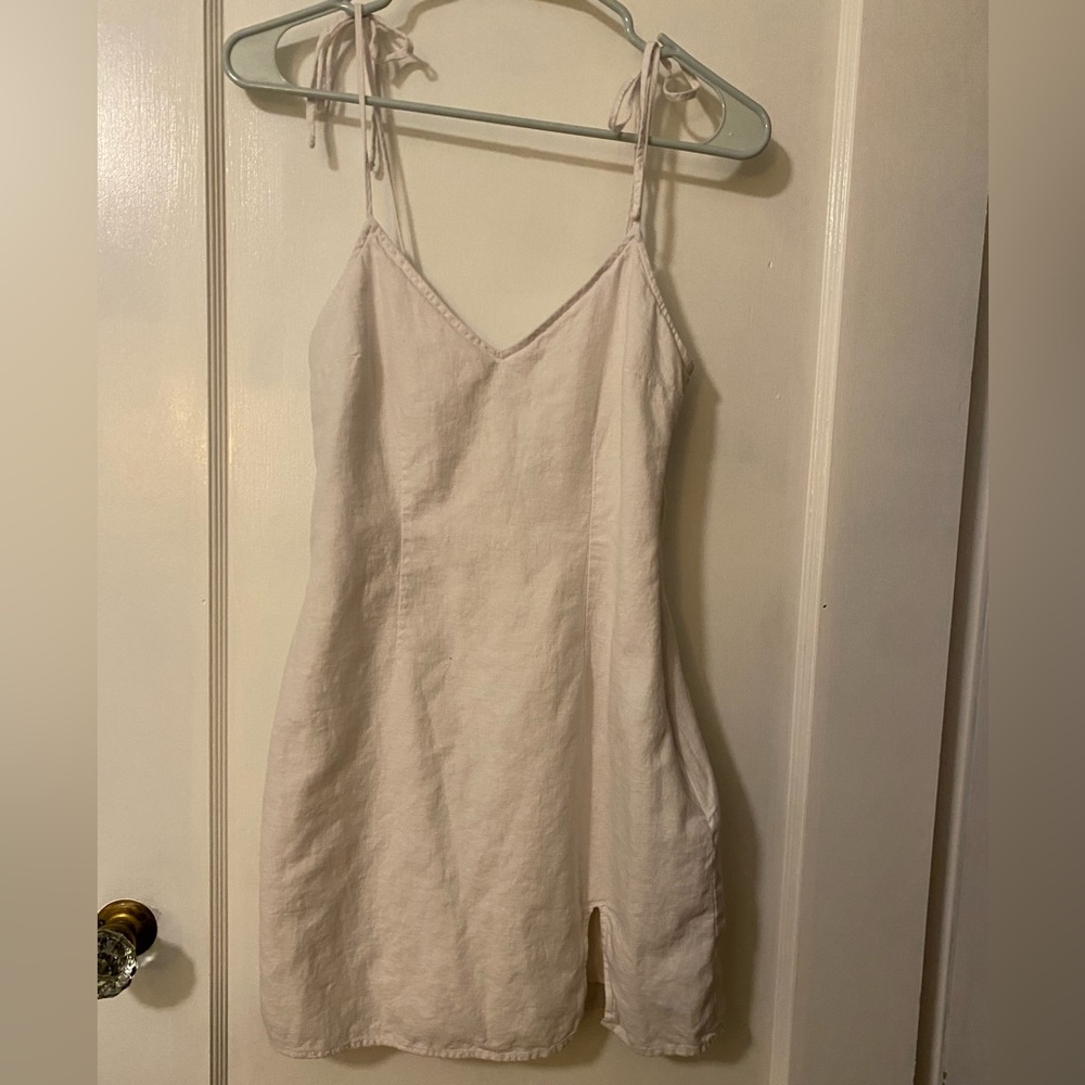 White Abercrombie & Fitch Linen Dress